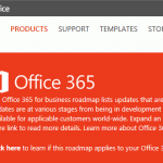 Office365 for Business Public Roadmap released