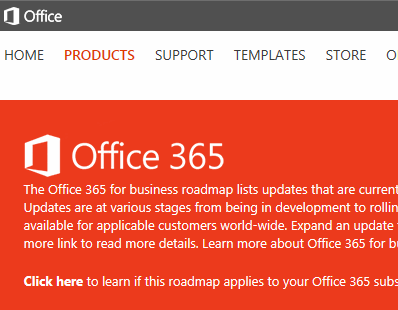 Office365 for Business Public Roadmap released